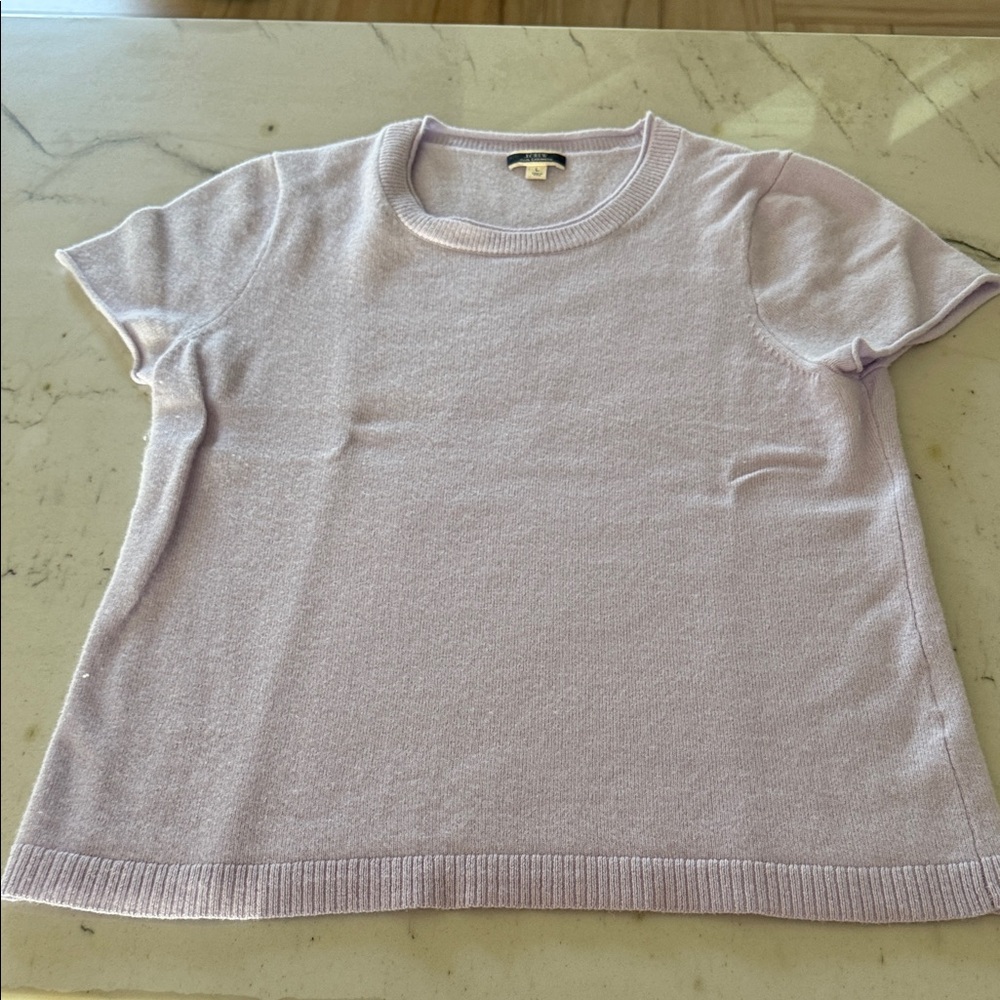 J. Crew Lavender Crew Neck Cashmere Sweater